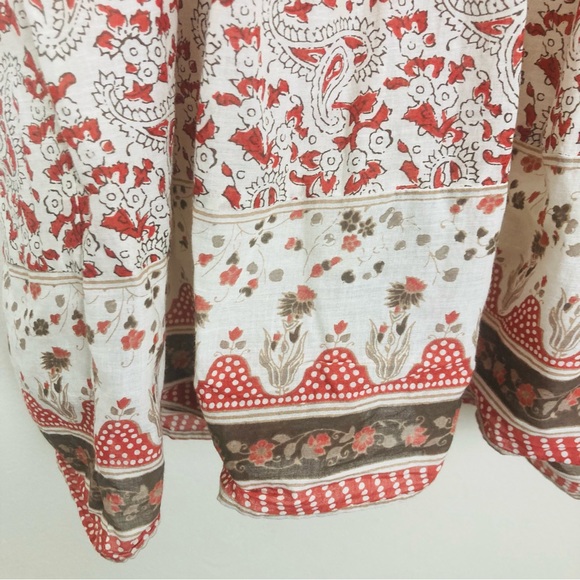 Sea New York brown, orange & cream Ivette mini dress with quilted detail. Small - Picture 3 of 6